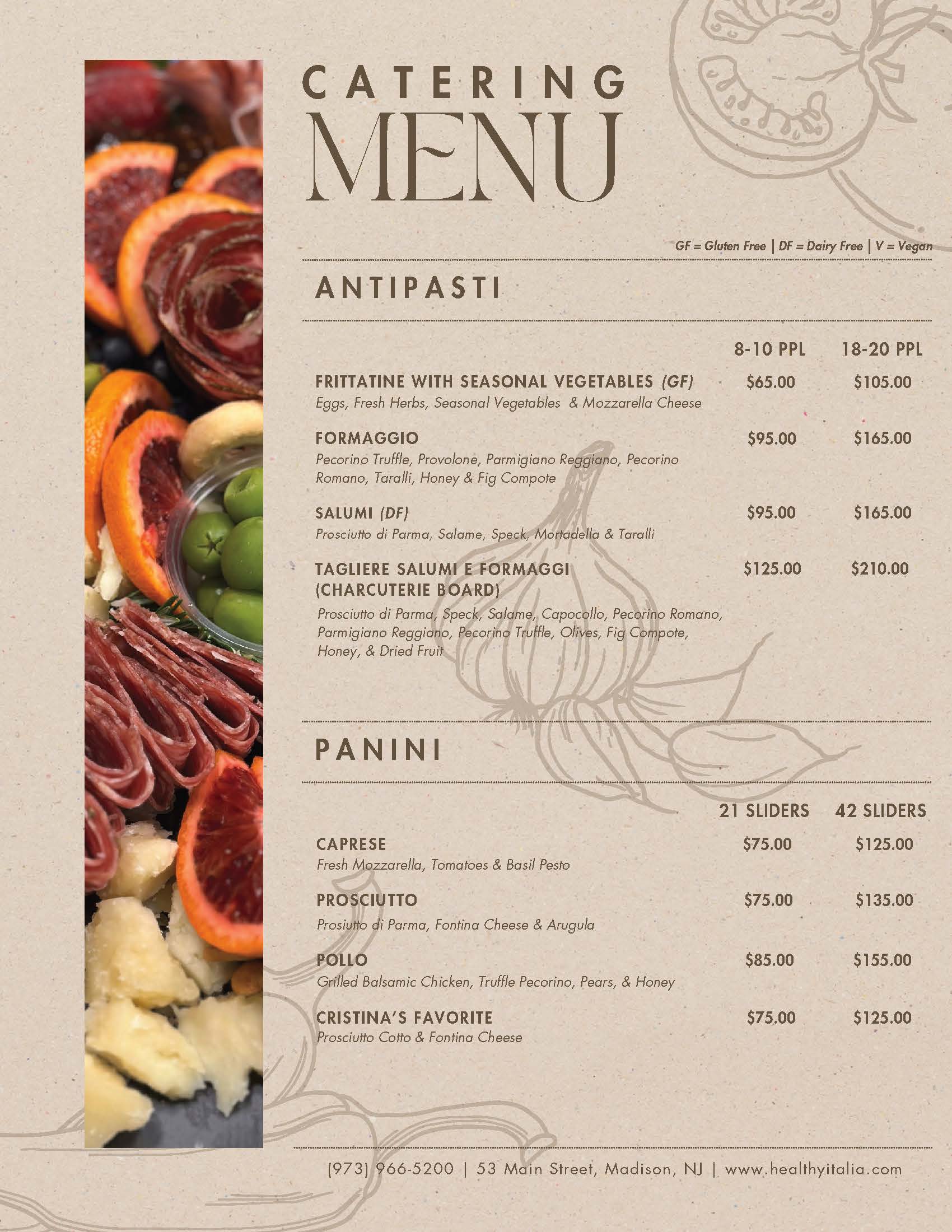 menu catering
