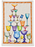 Crystal Glasses 100% Linen Kitchen Towel