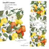 Amalfi Lemons Linen Table Runner