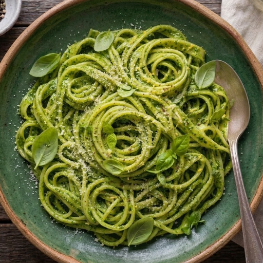 Cooking with the Kids - Spaghetti with Handmade Pesto 07.18
