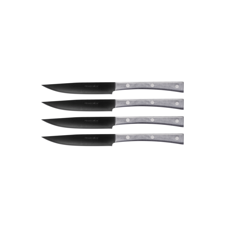 Set of 4 Narrow Steak Sharp Knives 5" with Paperstone Handle Healthy Italia